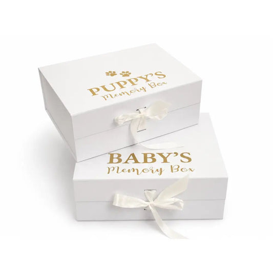Build Your Own Dog Memory Box Bundle - Personalised Puppy Gift Set - Hugo and Ted