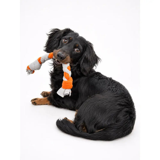 Eco-Friendly Recycled Fleece Dog Tug Toy - Handmade - Hugo and Ted