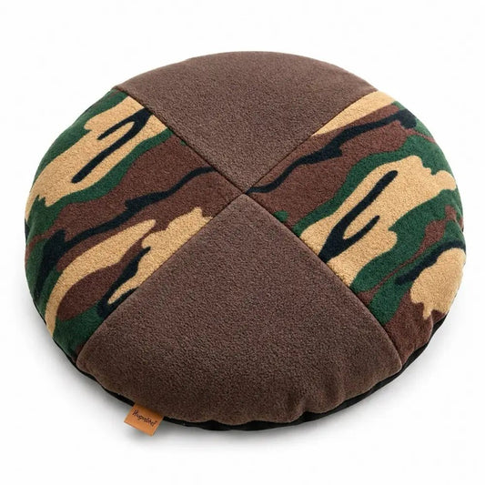 Eco-Friendly Upcycled Round Dog Bed - Handmade, 3 Sizes - Hugo and Ted