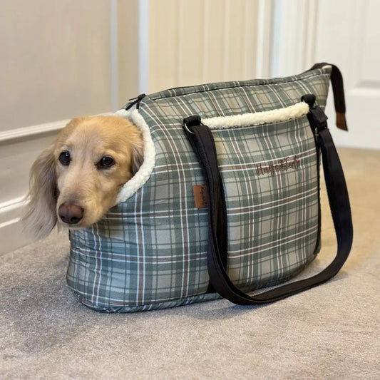 Heritage Collection Waterproof Dog Carrier Bag - Converts to Travel Bed | Hugo and Ted - Hugo and Ted
