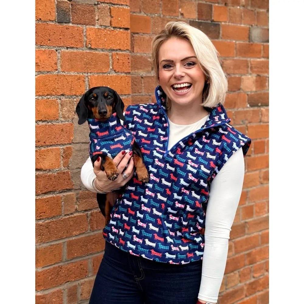 Hugo and Ted Print Hooman 1/4 Zip Body Warmers - Hugo and Ted
