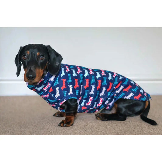 Hugo and Ted Print Rainfleece Dog Coat - Made to Measure - Hugo and Ted