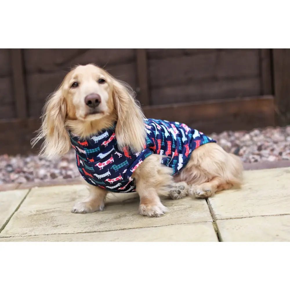 Hugo and Ted Print Rainfleece Dog Coat - Made to Measure - Hugo and Ted