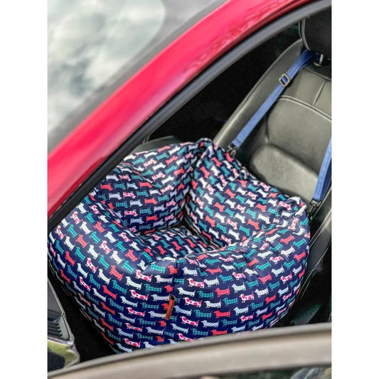Hugo and Ted Print Waterproof Car Bed - 3 Sizes - Hugo and Ted