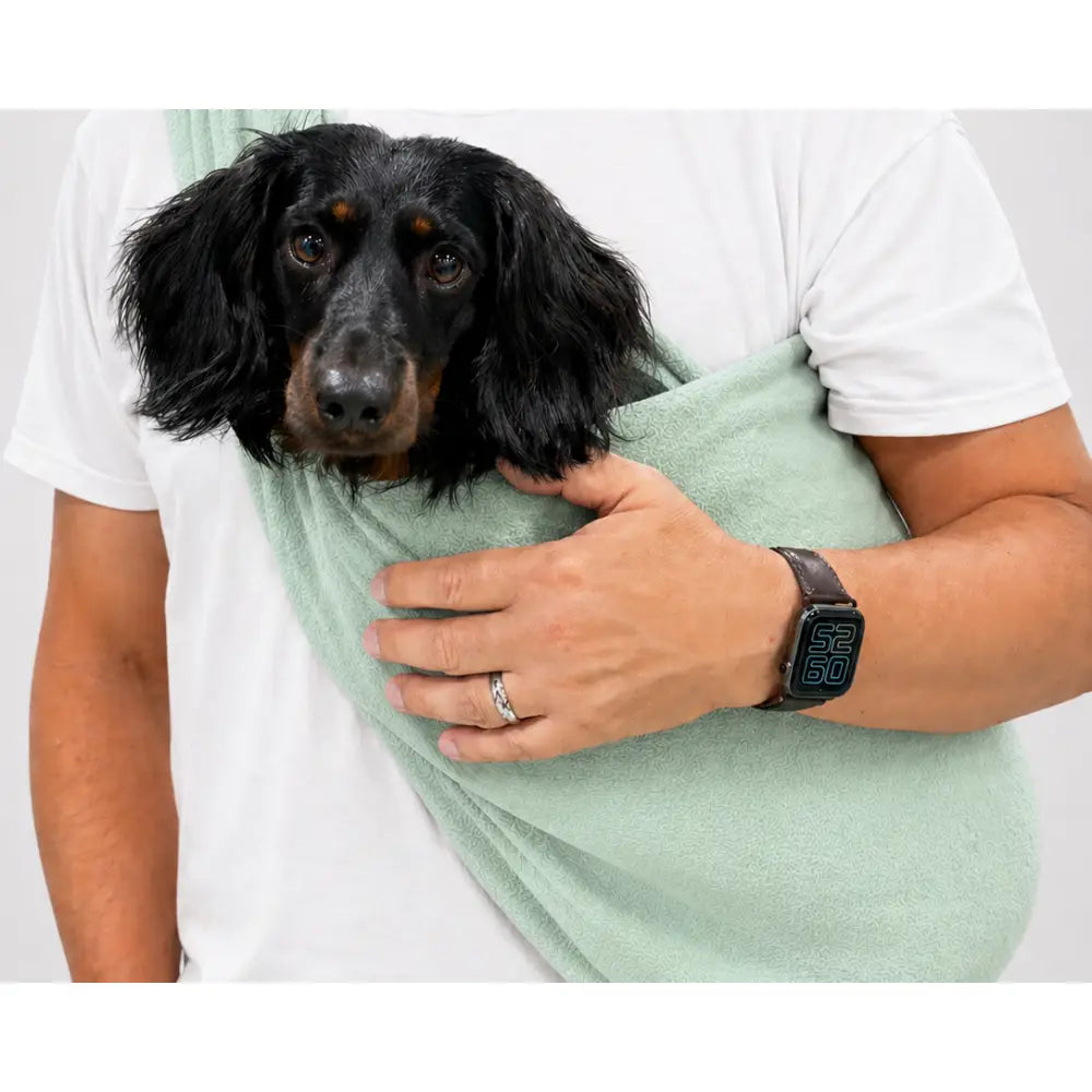 Pastel Collection Fleece Dog Sling Carrier - Multiple Sizes Made to Order - Petite / Mint