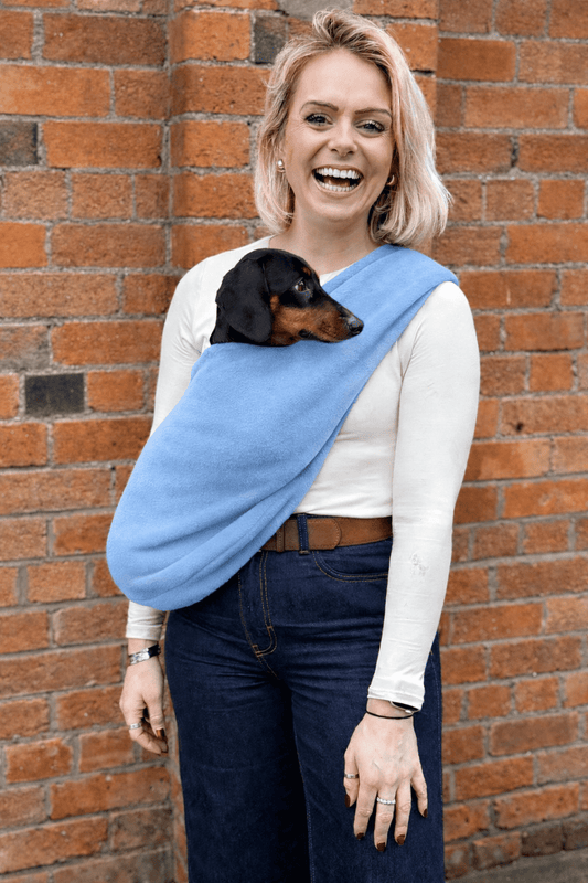 Pastel Collection Fleece Dog Sling Carrier - Multiple Sizes, Made to Order - Hugo and Ted
