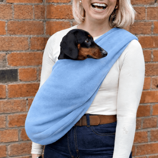 Pastel Collection Fleece Dog Sling Carrier - Multiple Sizes, Made to Order - Hugo and Ted