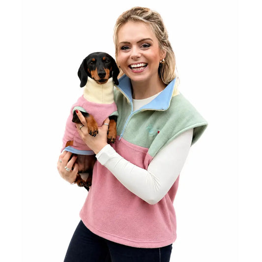Pastel Collection Harlequin Fleece Dog Snuggle Jumper - Made to Measure