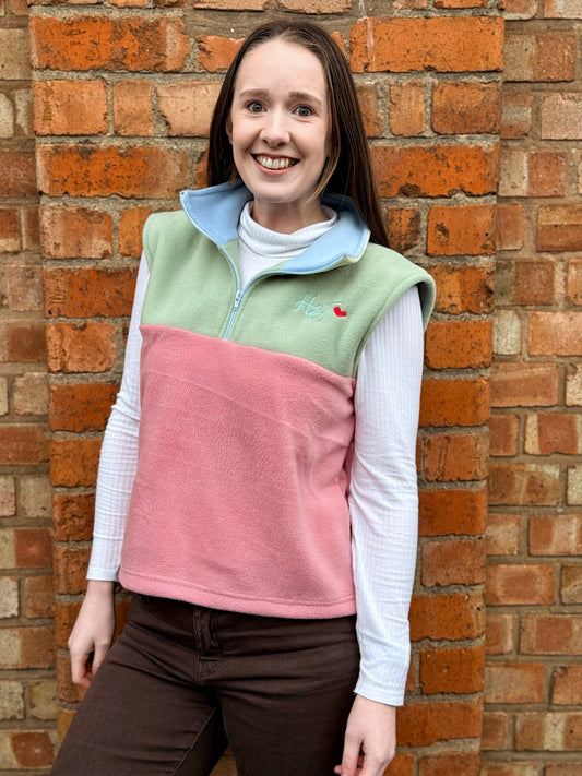 Pastel Collection Hooman Harlequin 1/4 Zip Body Warmers - Hugo and Ted