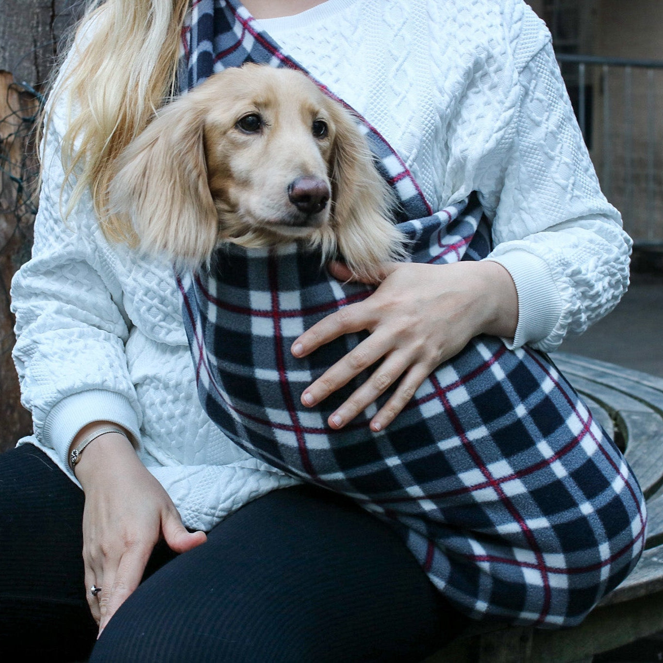 Patterned Fleece Dog Slings - Hugo and Ted