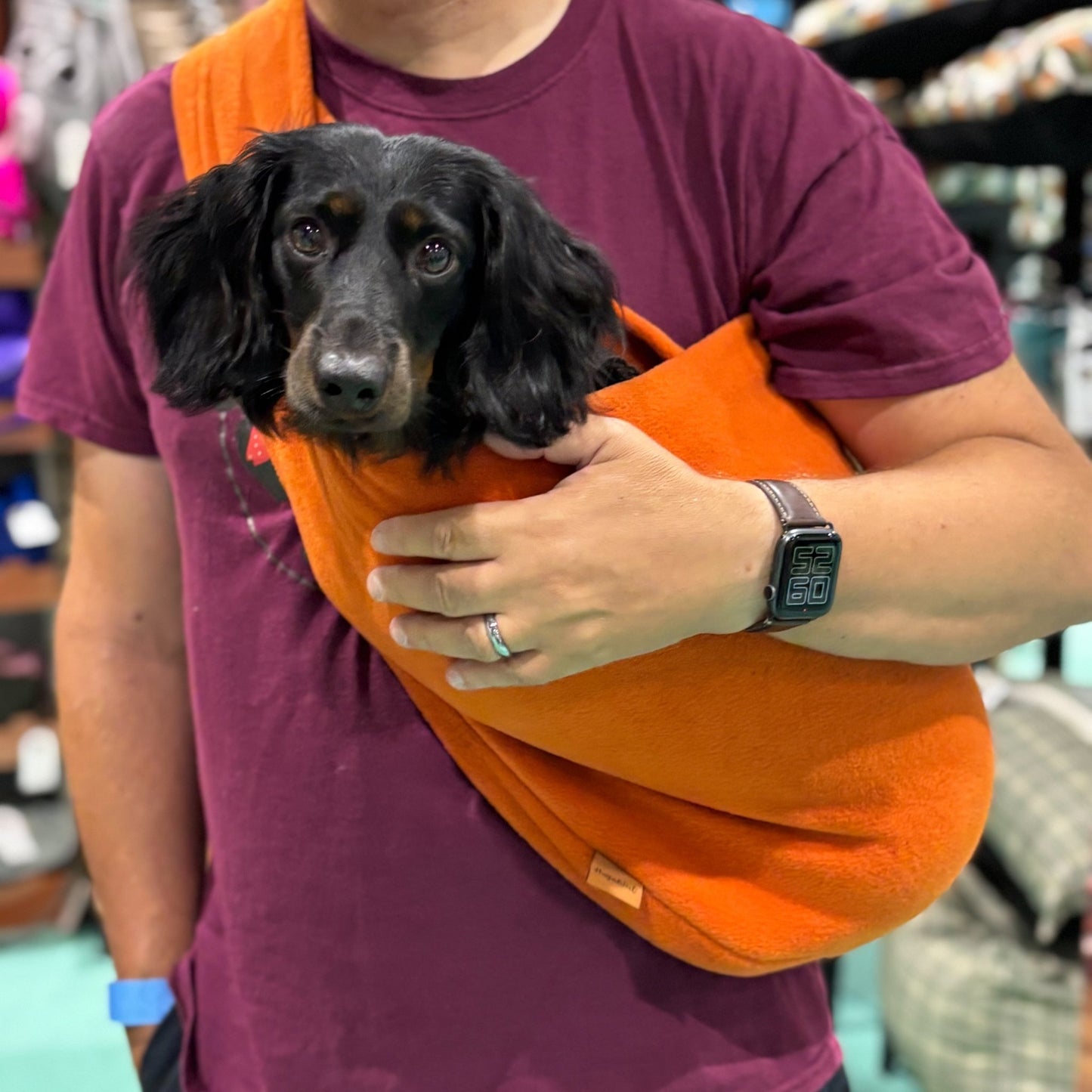 Plain Fleece Comfortable Dog Sling Carrier – Ideal for Small, Elderly, or Disabled Dogs - Hugo and Ted