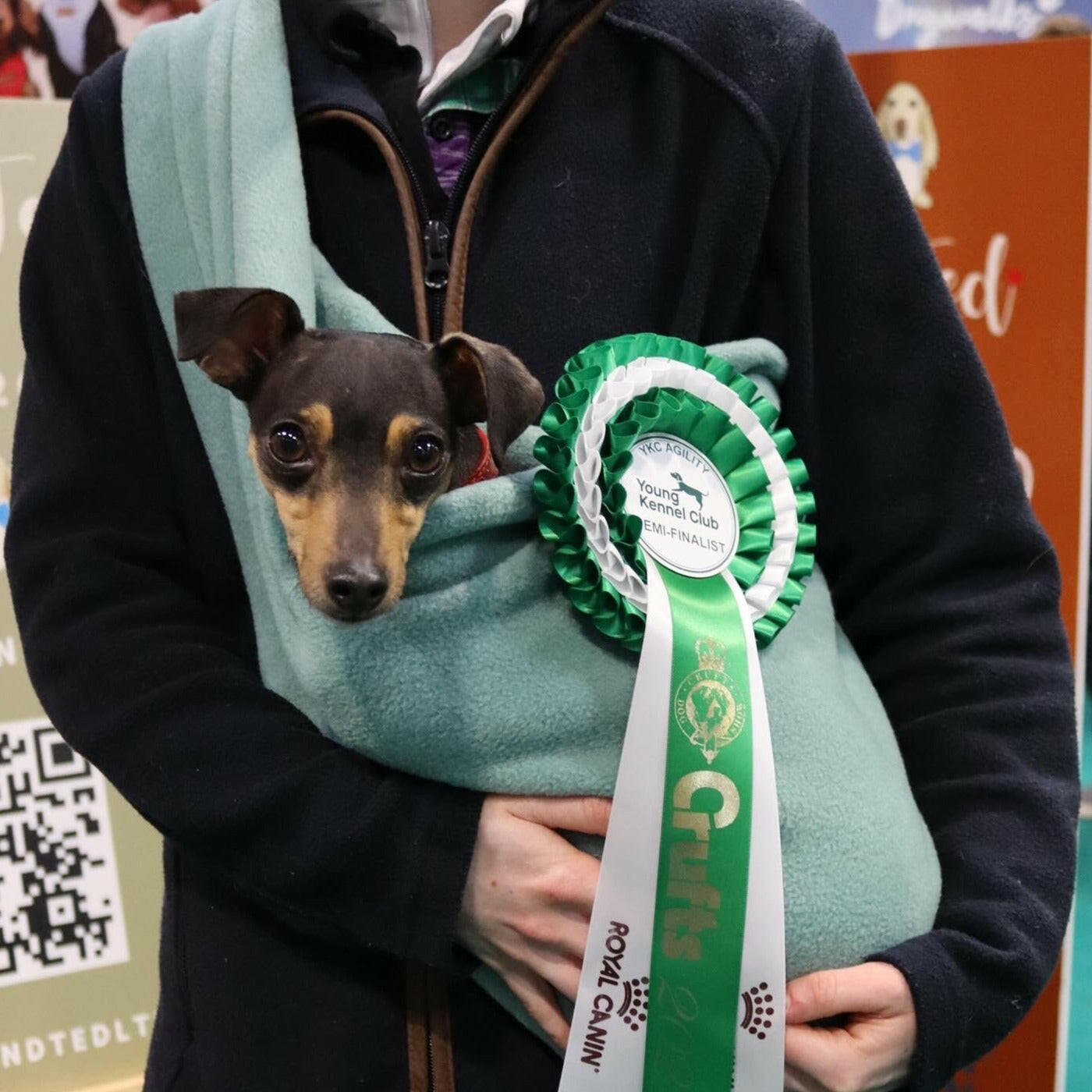 Plain Fleece Comfortable Dog Sling Carrier – Ideal for Small, Elderly, or Disabled Dogs - Hugo and Ted