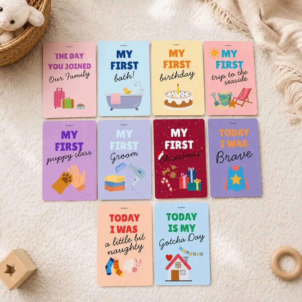 Printed Puppy Milestone Cards - Set of 10 - Hugo and Ted
