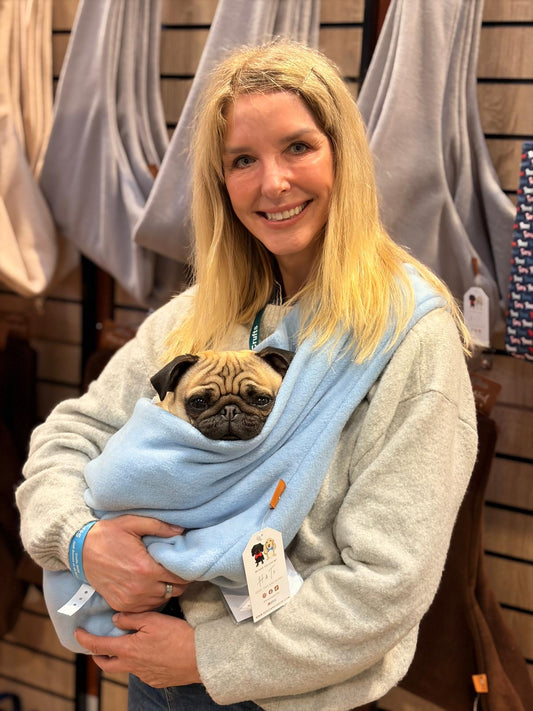 Standard Size Pastel Collection Fleece Dog Sling Carrier - Ready to Ship - Hugo and Ted