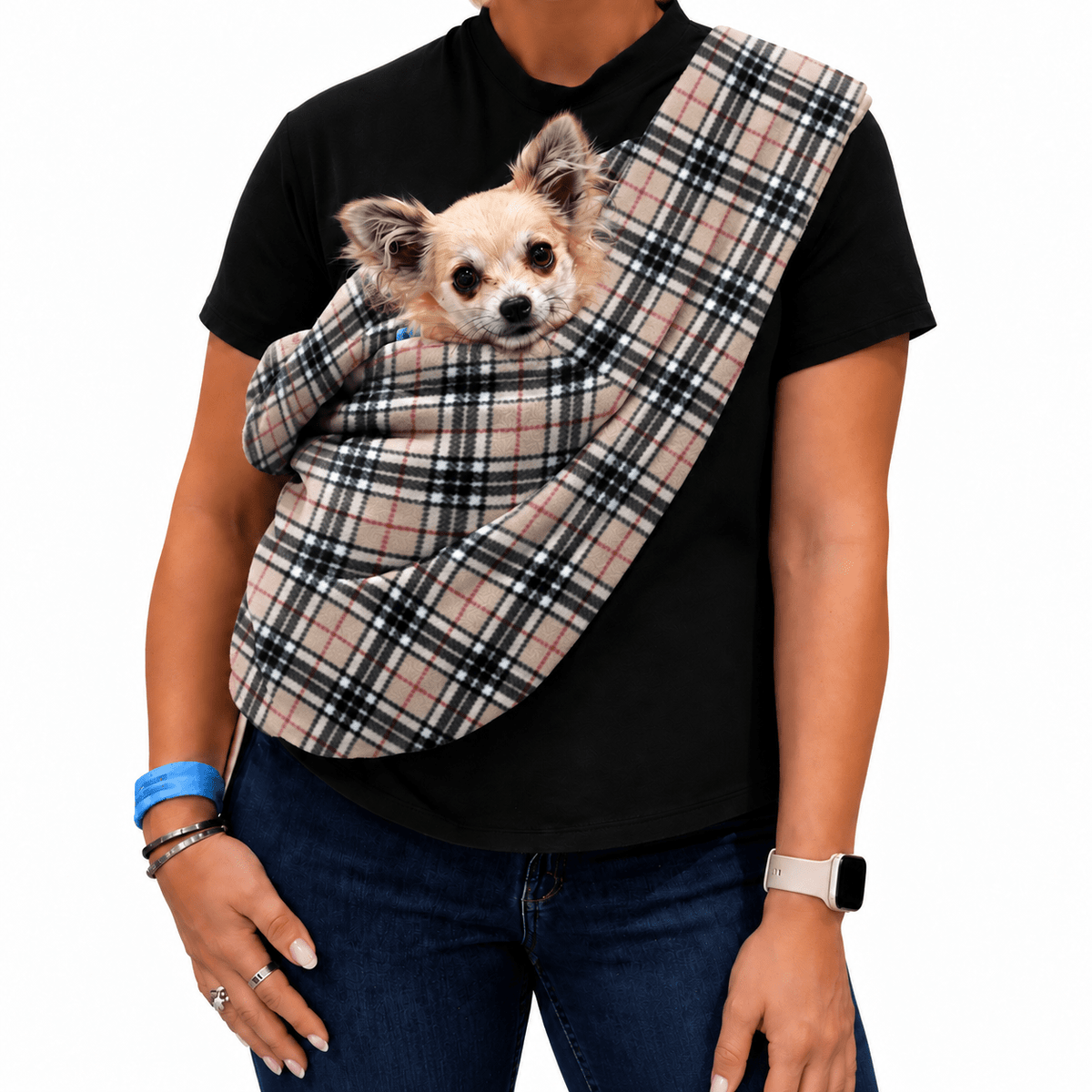 Standard Size Polar Fleece Dog Sling - Core Collection - Hugo and Ted