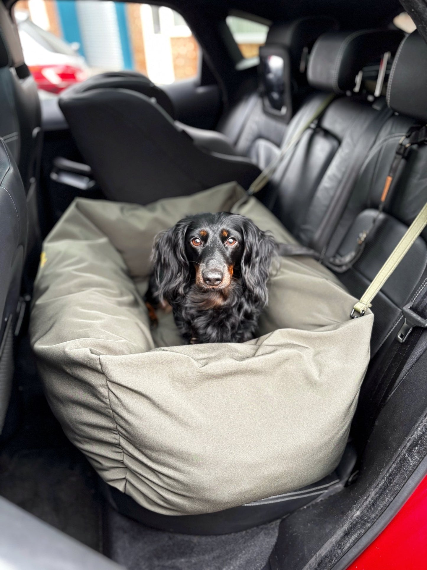 Waterproof Rainfleece Dog Car Bed – Snuggly, Secure & Travel - Friendly - Hugo and Ted