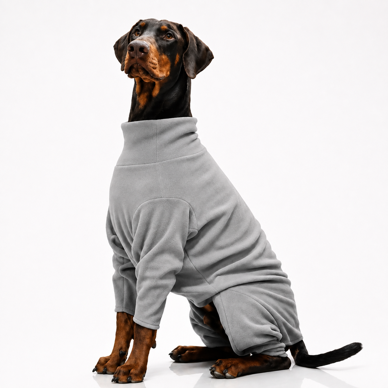 Fleece Dog Jumpsuit - Four Leg Coverage, Made to Measure