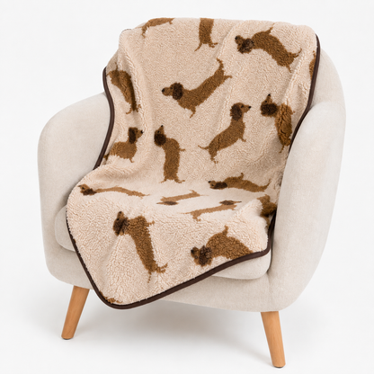 Dachshund Sherpa Lap Blankets
