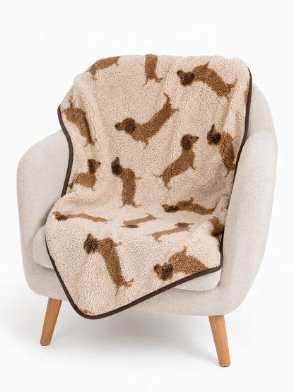 Dachshund Sherpa Lap Blankets