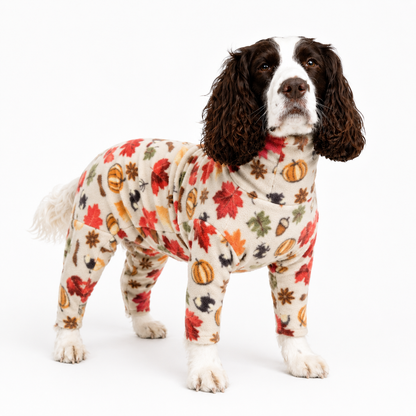 Autumn Spice Fleece Dog Jumpsuit - Made to Measure