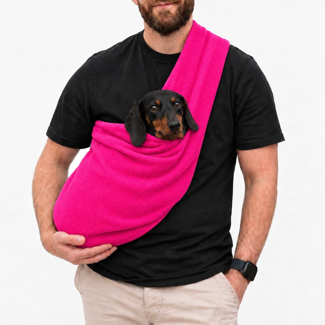 Long Strap Size Polar Fleece Dog Sling - Made to Order