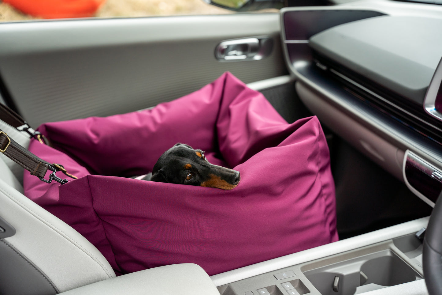 Waterproof Rainfleece Dog Car Bed – Snuggly, Secure & Travel-Friendly