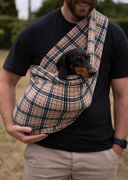 Long Strap Size Polar Fleece Dog Sling - Made to Order