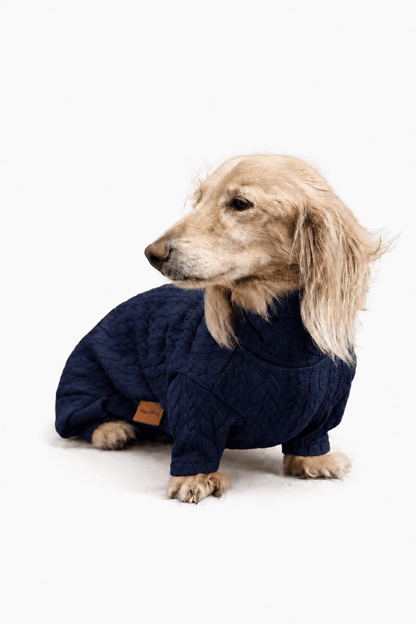Autumn Cable Knit Dog Jumpsuits - Soft and Practical Dog Jumpers - Hugo and Ted