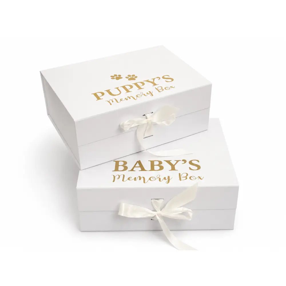 Build Your Own Dog Memory Box Bundle - Personalised Puppy Gift Set - Hugo and Ted