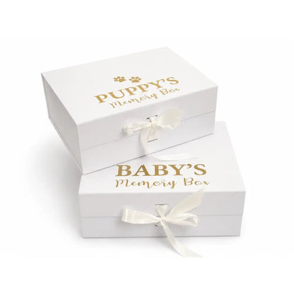 Build Your Own Dog Memory Box Bundle - Personalised Puppy Gift Set - Hugo and Ted