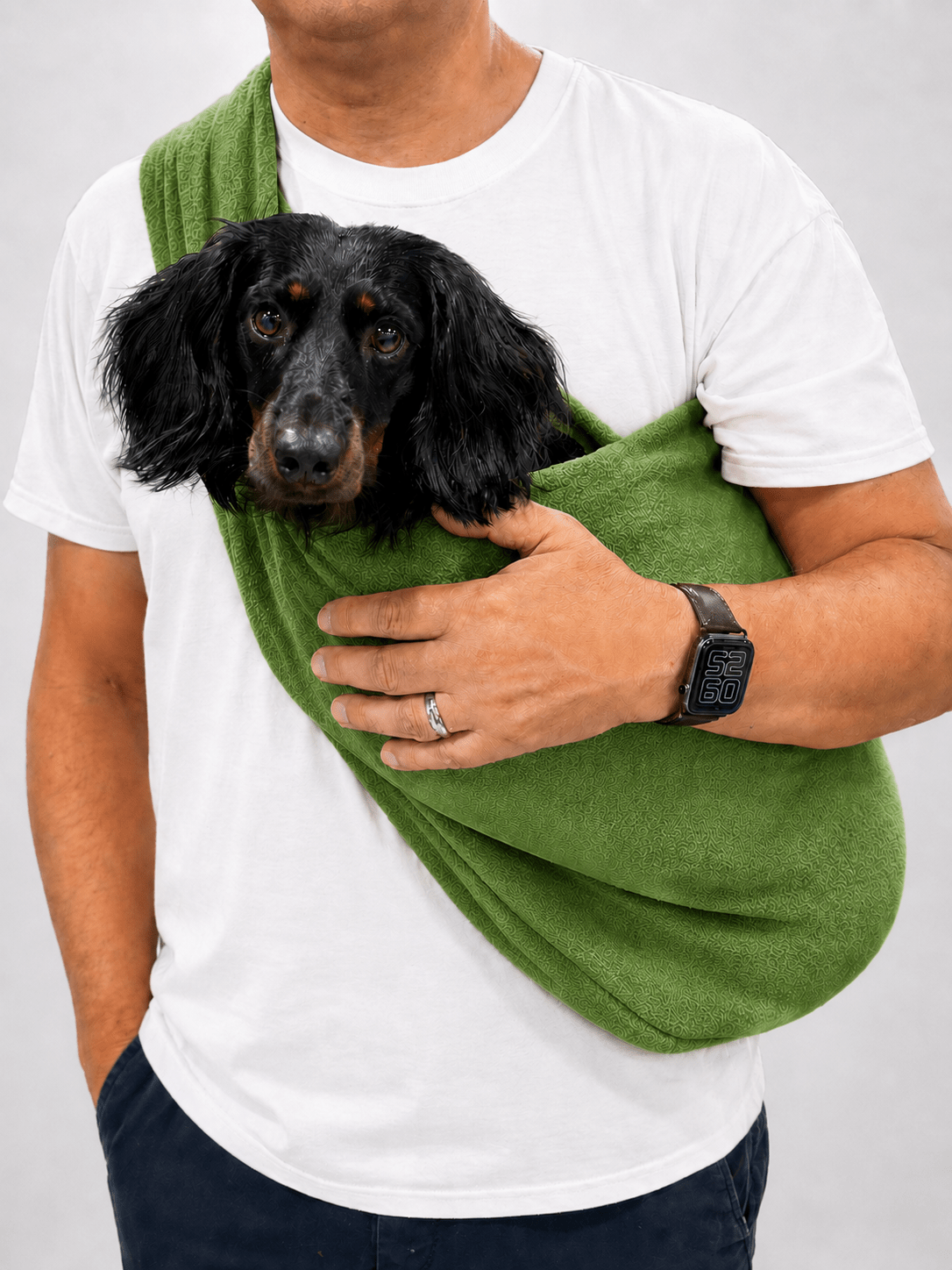 Discontinued Fleece Dog Sling Carrier - One Standard Size - Hugo and Ted