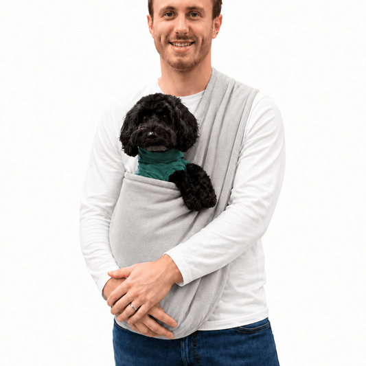 Discontinued Fleece Dog Sling Carrier - One Standard Size - Hugo and Ted