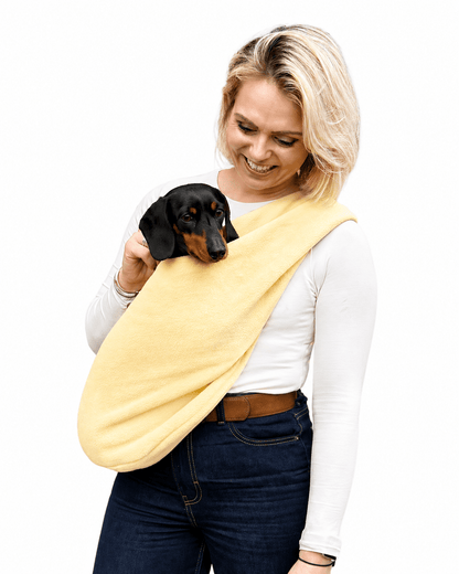 Discontinued Fleece Dog Sling Carrier - One Standard Size - Hugo and Ted