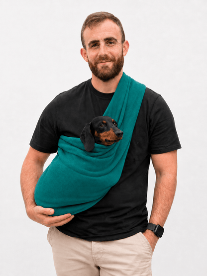 Discontinued Fleece Dog Sling Carrier - One Standard Size - Hugo and Ted