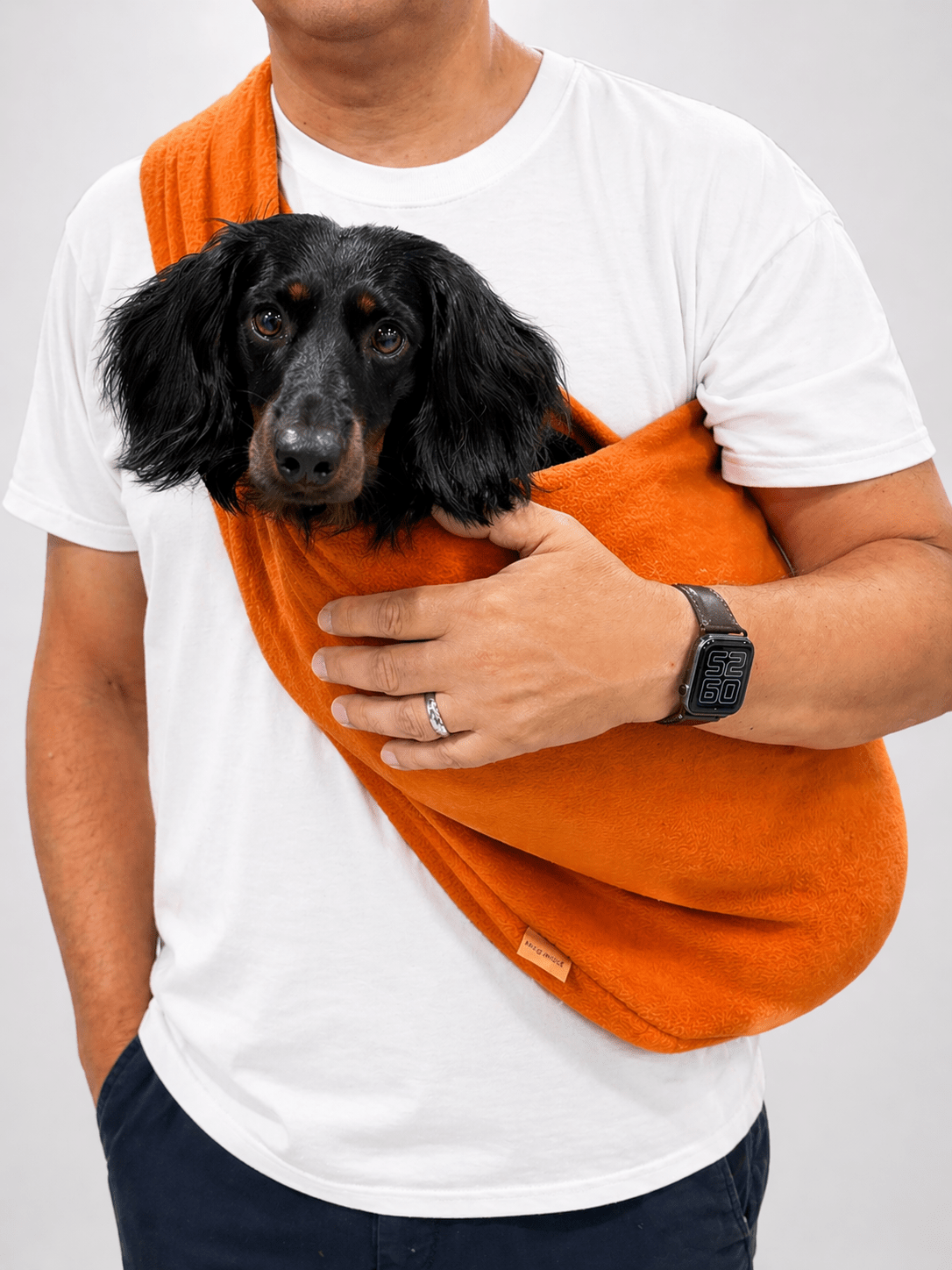 Discontinued Fleece Dog Sling Carrier - One Standard Size - Hugo and Ted