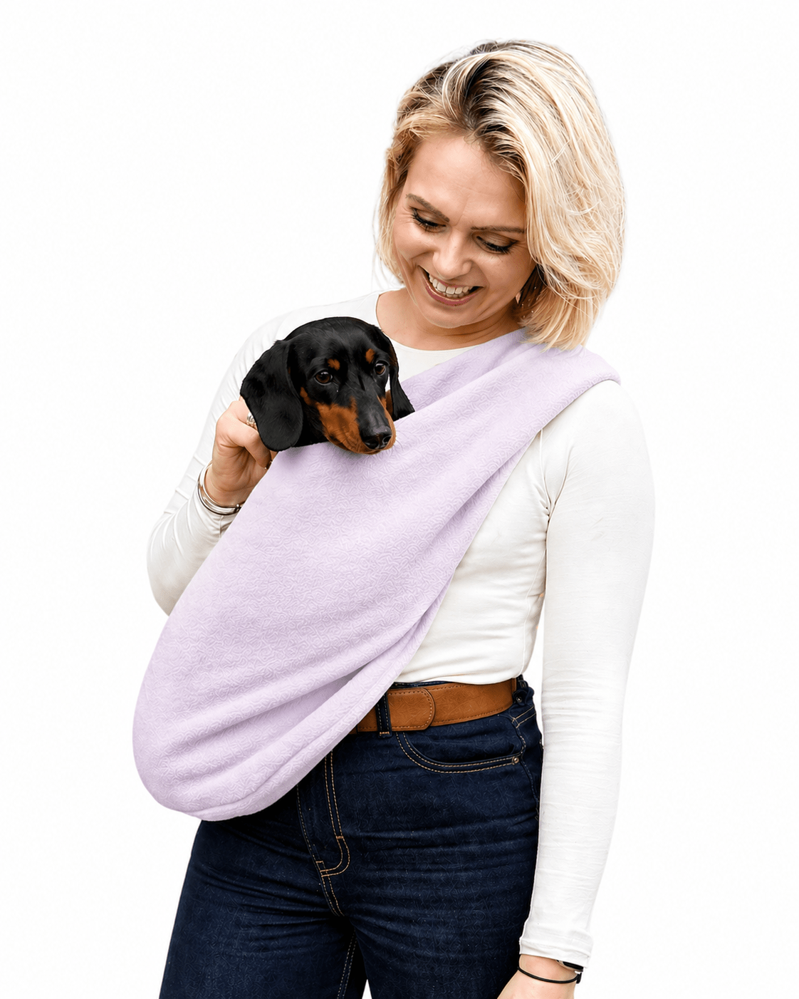 Discontinued Fleece Dog Sling Carrier - One Standard Size - Hugo and Ted