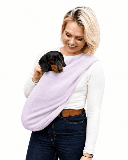 Discontinued Fleece Dog Sling Carrier - One Standard Size - Hugo and Ted