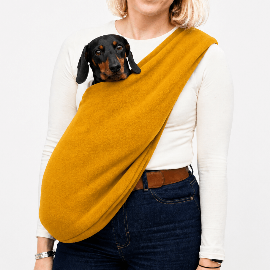 Discontinued Fleece Dog Sling Carrier - One Standard Size - Hugo and Ted