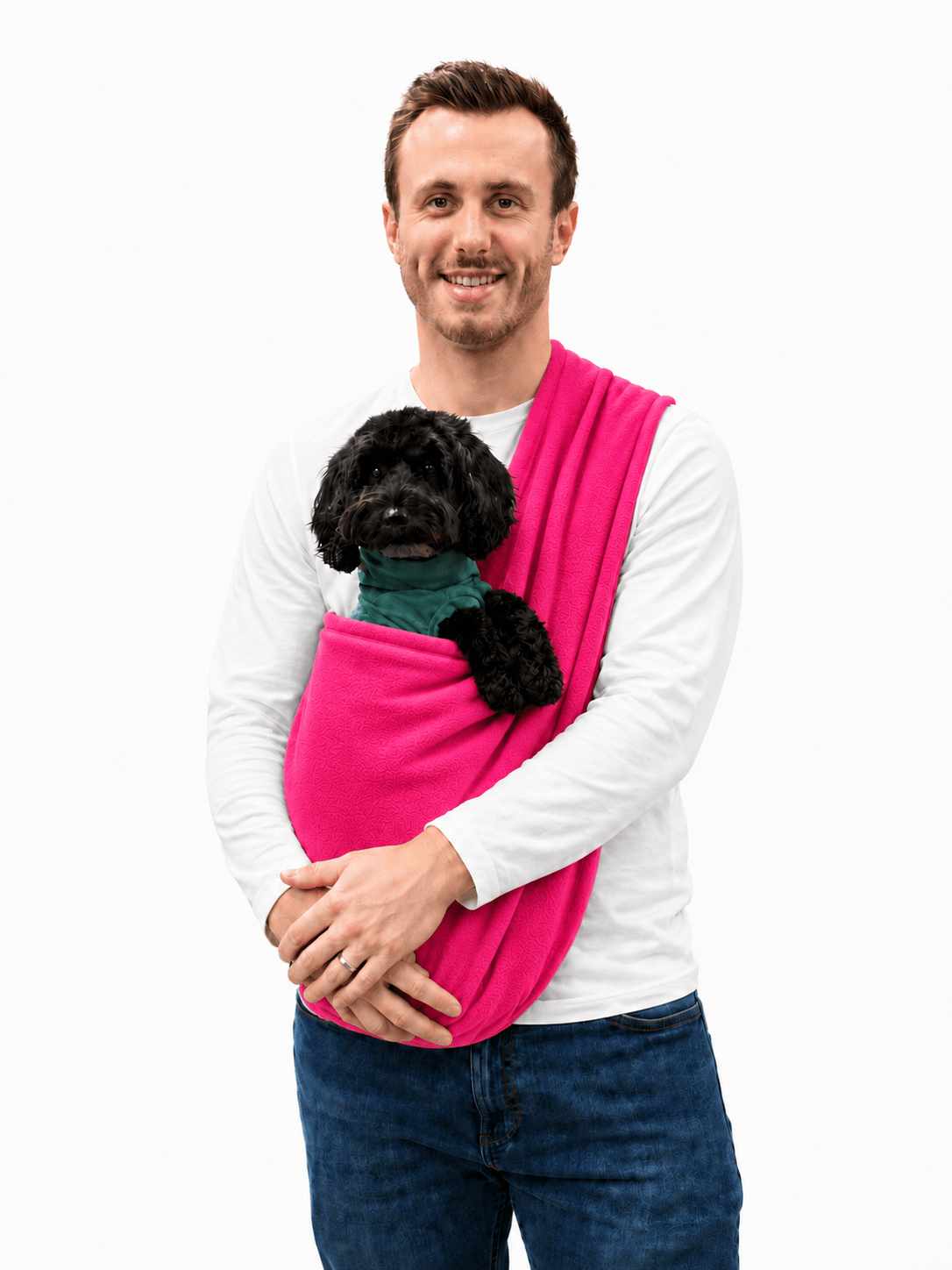 Discontinued Fleece Dog Sling Carrier - One Standard Size - Hugo and Ted
