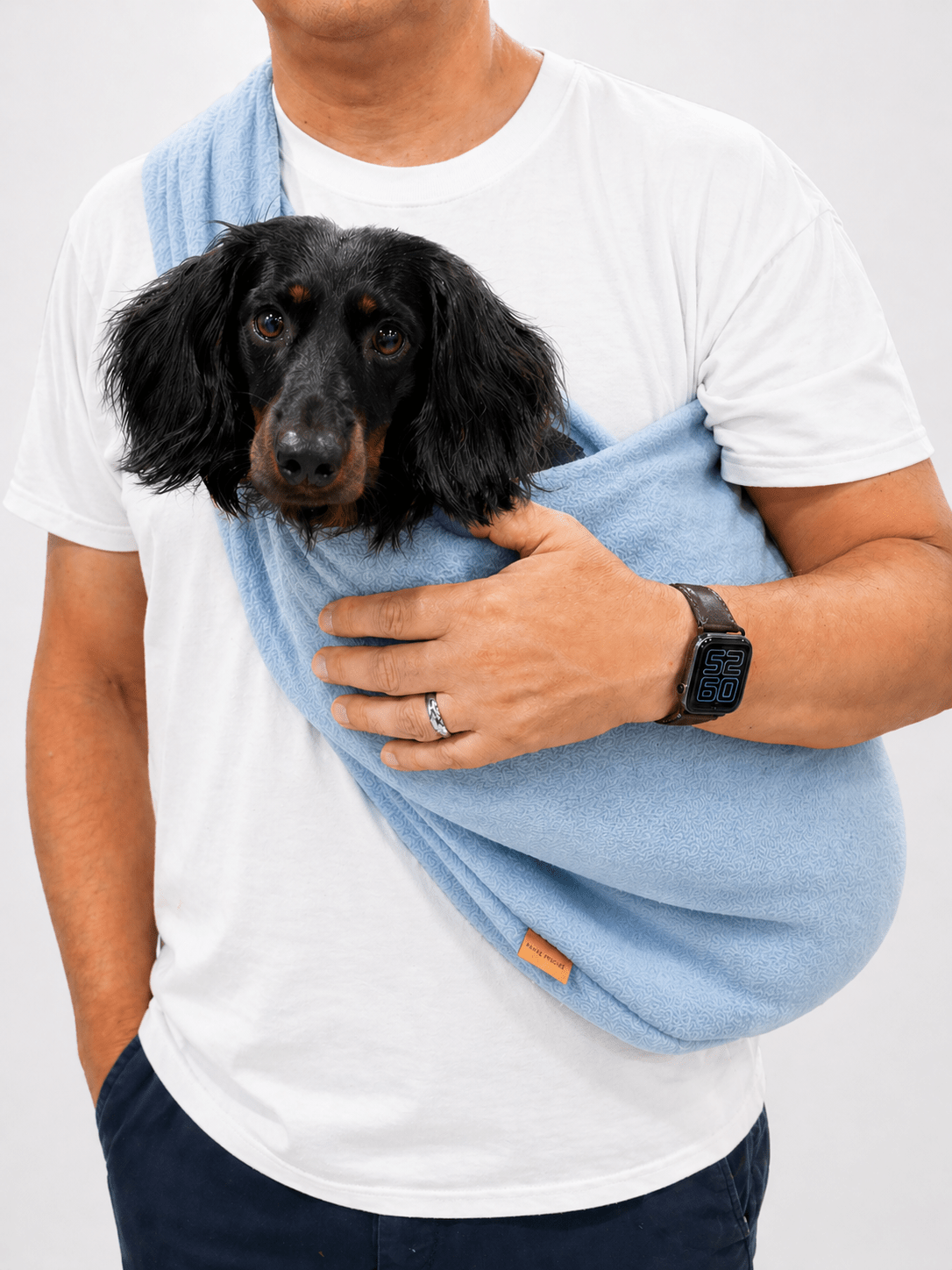 Discontinued Fleece Dog Sling Carrier - One Standard Size - Hugo and Ted