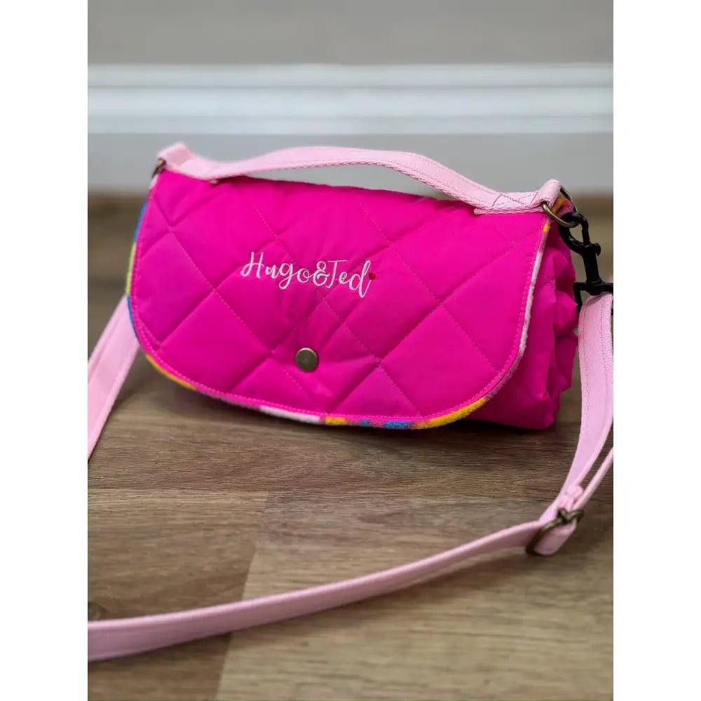 Discontinued Quilted Fabric Waterproof Dog Walkies Mat - Personalised, 2 Sizes - Hugo and Ted