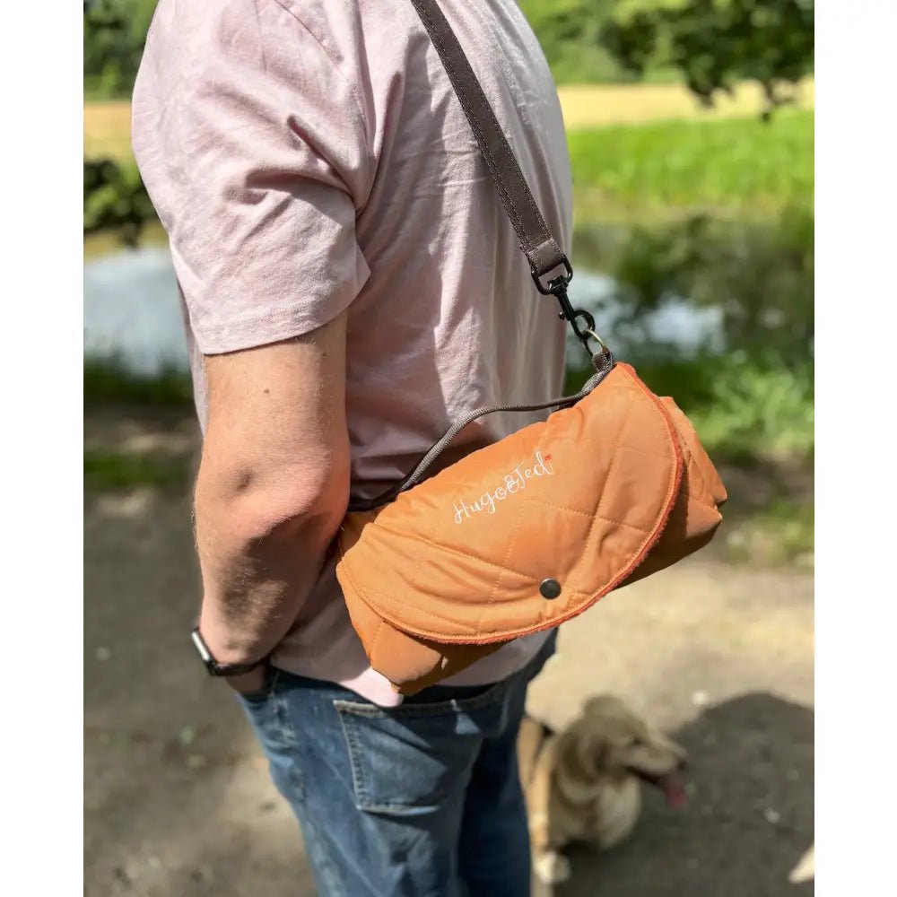 Discontinued Quilted Fabric Waterproof Dog Walkies Mat - Personalised, 2 Sizes - Hugo and Ted