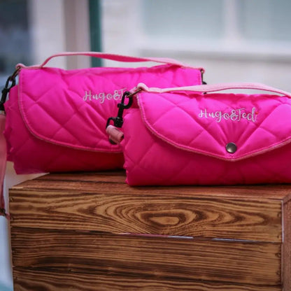 Discontinued Quilted Fabric Waterproof Dog Walkies Mat - Personalised, 2 Sizes - Hugo and Ted