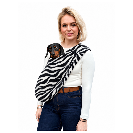 Patterned Polar Fleece Dog Sling - Standard, Petite and Long Strap Sizes