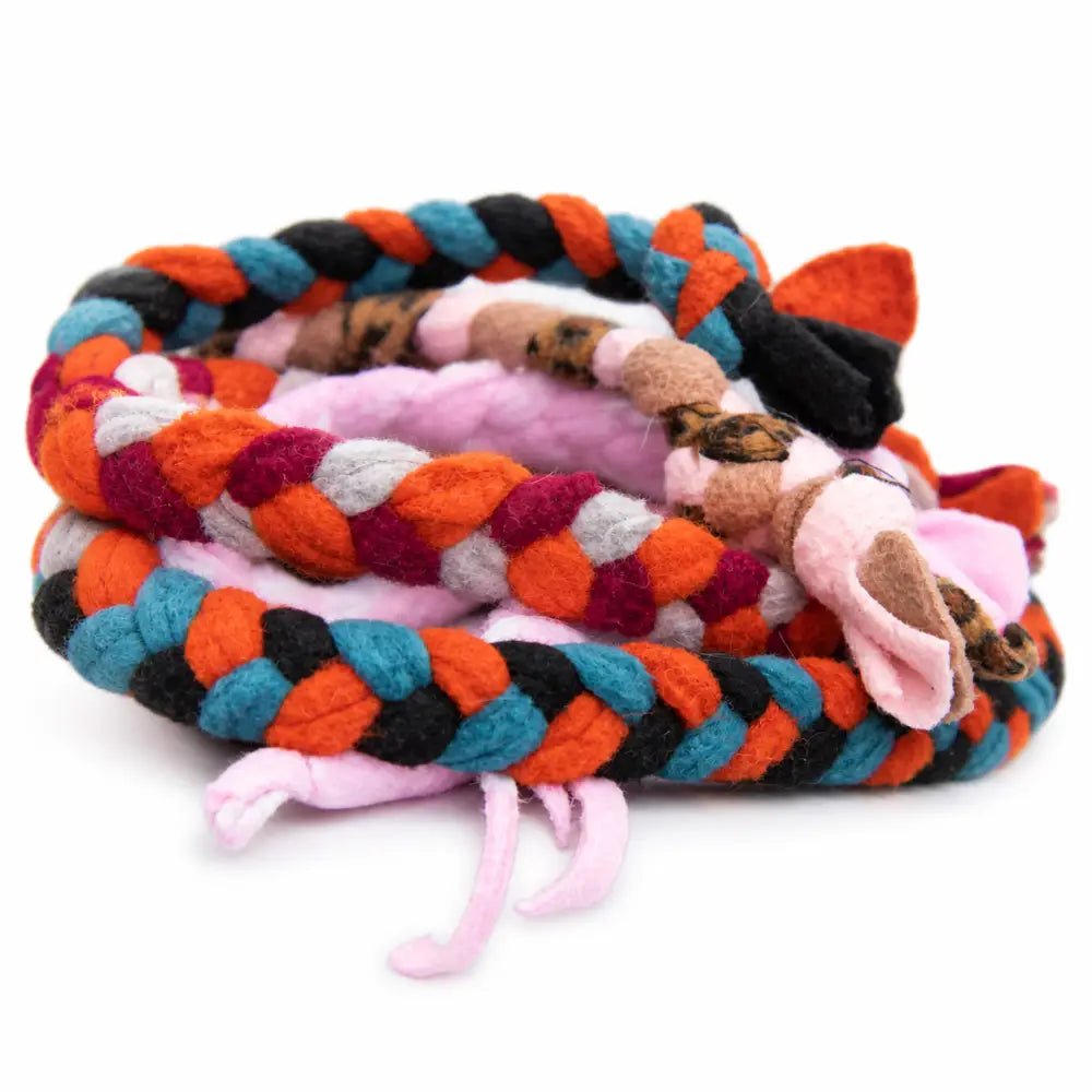 Eco-Friendly Recycled Fleece Dog Tug Toy - Handmade - Hugo and Ted