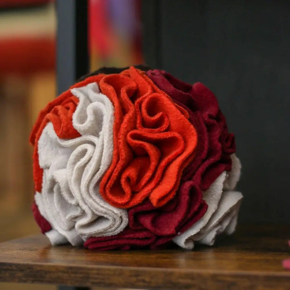 Eco Handmade Fleece Dog Snuffle Ball - Enrichment Toy, 2 Sizes - Hugo and Ted