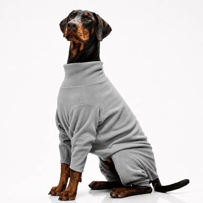 Fleece Dog Jumpsuit - Four Leg Coverage, Made to Measure - Hugo and Ted