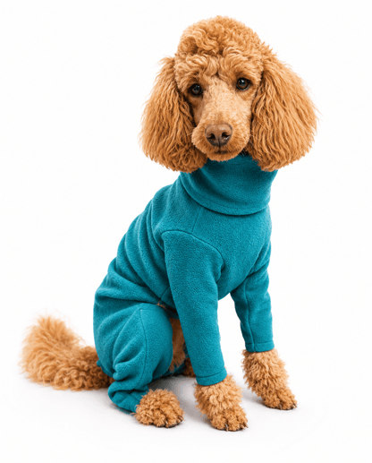 Fleece Dog Jumpsuit - Four Leg Coverage, Made to Measure - Hugo and Ted