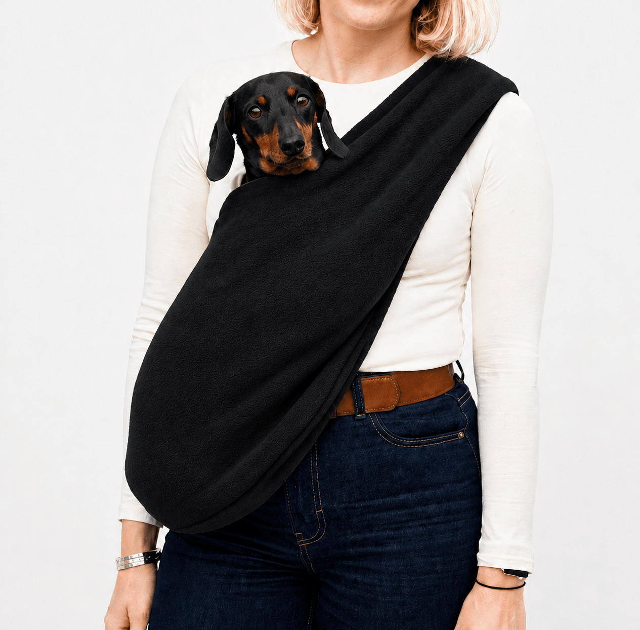 Fleece Dog Sling Carrier - Multiple Sizes, Made to Order - Hugo and Ted
