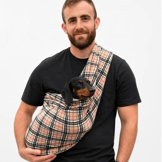 Fleece Dog Sling Carrier - Multiple Sizes, Made to Order - Hugo and Ted